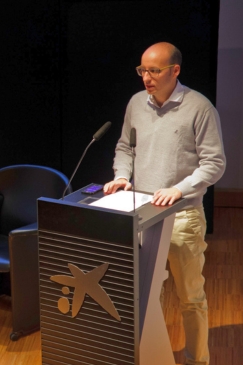Agustín López, periodista científico freelance en congreso